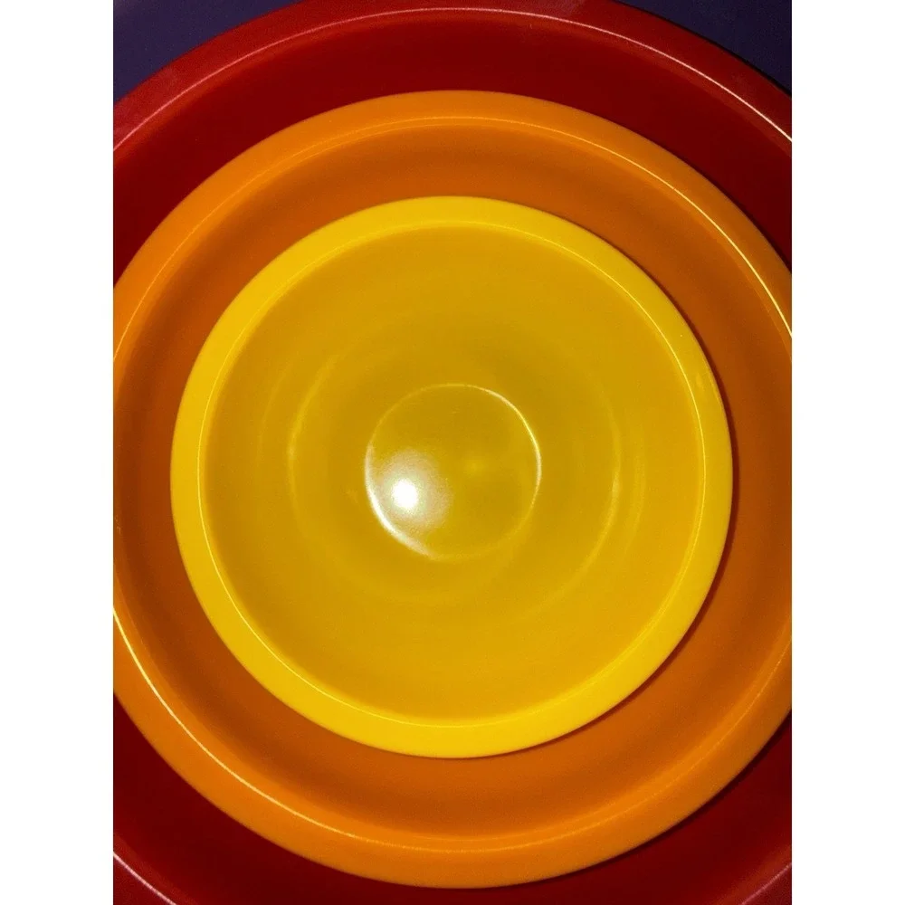 Set Of 6 GHP Melamine Nesting Mixing Bowls Assorted Colors and Sizes, Rainbow